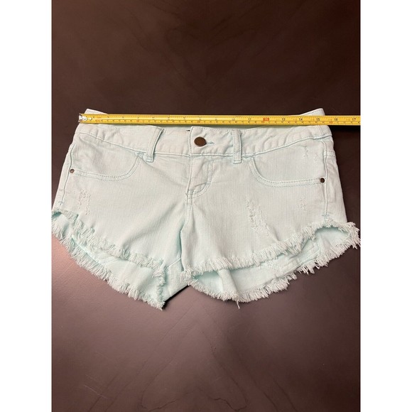 Billabong laneway denim shorts raw hem size 1 mint - Picture 9 of 12